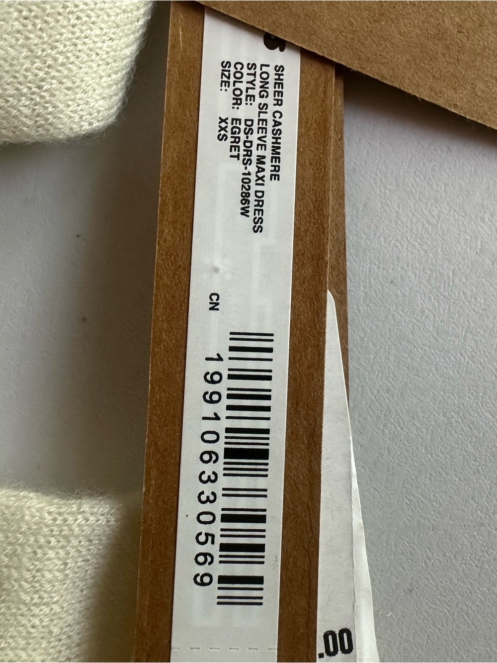 SKIMS Sheer Cashmere Maxi Dress Bone‎ XXS New With Tags - Picture 5 of 6
